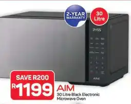 Pick n Pay Hypermarket AIM 30 Litre Black Electronic Microwave Oven offer