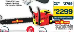 Pick n Pay Hypermarket WOLF Garden 45CC Petrol Chain Saw offer