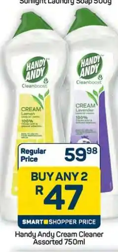 Pick n Pay Hypermarket Handy Andy Cream Cleaner Assorted 750ml offer