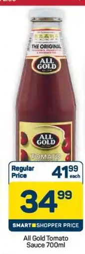 Pick n Pay Hypermarket All Gold Tomato Sauce-700ml offer