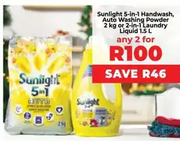 Food Lover's Market Sunlight 5-in-1 Handwash, Auto Washing Powder 2 kg or 2-in-1 Laundry Liquid 1.5 L offer