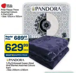 Pick n Pay Hypermarket Pandora 1-Ply Embossed Queen-Sized Mink Blanket offer