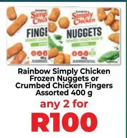 Food Lover's Market Rainbow Simply Chicken Frozen Nuggets or Crumbed Chicken Fingers offer