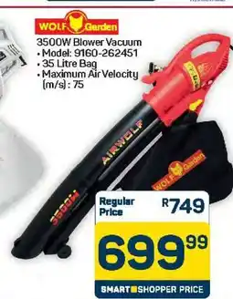 Pick n Pay Hypermarket WOLF Garden 3500W Blower Vacuum offer