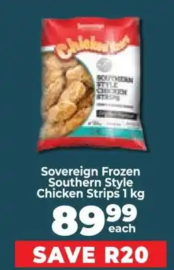 Food Lover's Market Sovereign Frozen Southern Style Chicken Strips 1 kg offer