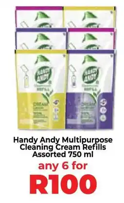 Food Lover's Market Handy Andy Multipurpose Cleaning Cream Refills Assorted 750 ml offer