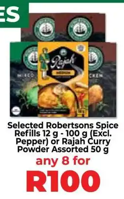 Food Lover's Market Robertsons Spice Refills or Rajah Curry Powder offer