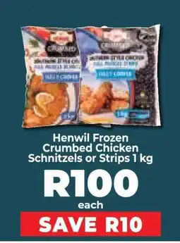 Food Lover's Market Henwil Frozen Crumbed Chicken Schnitzels or Strips 1 kg offer