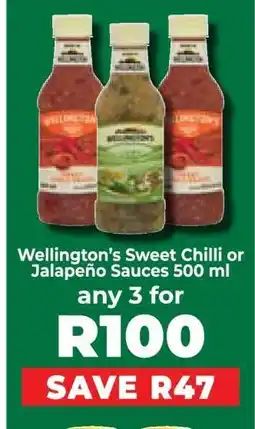 Food Lover's Market Wellington’s Sweet Chilli or Jalapeño Sauces 500 ml offer