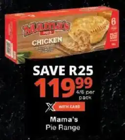 Checkers Mama's Pie Range offer
