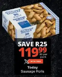 Checkers Today Sausage Rolls offer