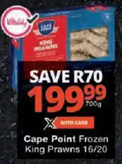 Checkers Cape Point Frozen King Prawns offer