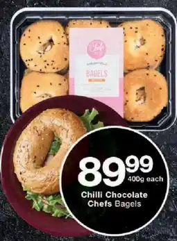 Checkers Chilli Chocolate Chefs Bagels offer
