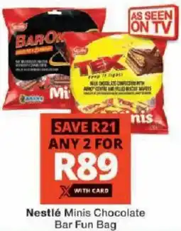 Checkers Nestlé Minis Chocolate Bar Fun Bag offer