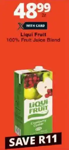 Checkers Liqui Fruit 100% Fruit Juice Blend offer