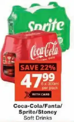 Checkers Coca-Cola/ Fanta/ Sprite/ Stoney Soft Drinks offer