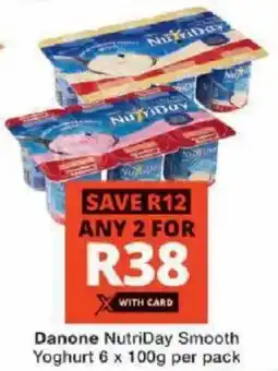 Checkers Danone NutriDay Smooth Yoghurt offer