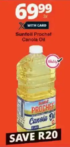 Checkers Sunfoil Prochef Canola Oil offer