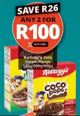 Checkers Kellogg's Kids Cereal Range offer