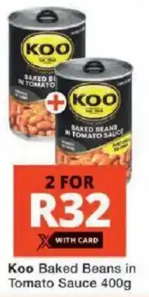 Checkers Koo Baked Beans in Tomato Sauce offer