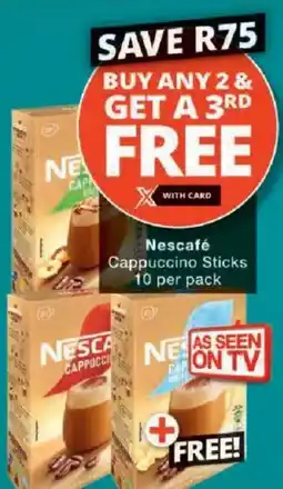 Checkers Nescafé Cappuccino Sticks offer