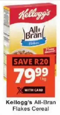 Checkers Kellogg's All-Bran Flakes Cereal offer