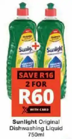 Checkers Sunlight Original Dishwashing Liquid offer