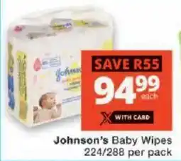 Checkers Johnson's Baby Wipes offer