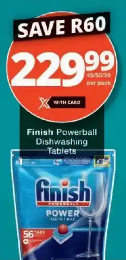 Checkers Finish Powerball Dishwashing Tablets offer