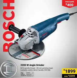 Builders Warehouse Bosch 2200 W Angle Grinder offer