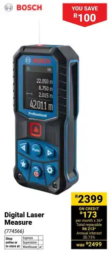 Builders Warehouse Bosch Digital Laser Measure offer