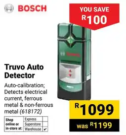 Builders Warehouse Bosch Truvo Auto Detector offer