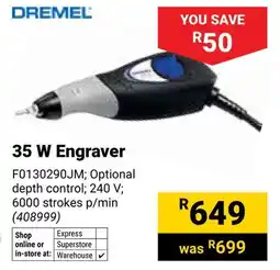 Builders Warehouse Dremel 35 W Engraver offer