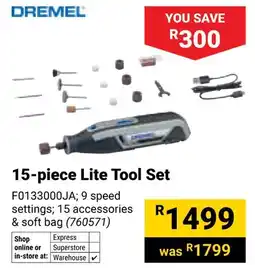 Builders Warehouse Dremel Lite Tool Set offer