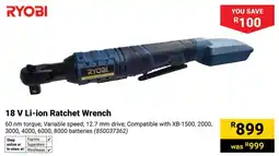 Builders Warehouse Ryobi 18 V Li-ion Ratchet Wrench offer