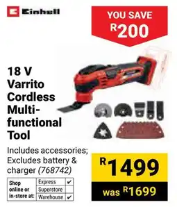 Builders Warehouse Einhell 18V Varrito Cordless Multifunctional Tool offer