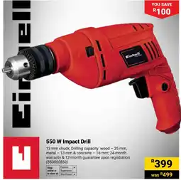 Builders Warehouse Einhell 550 W Impact Drill offer