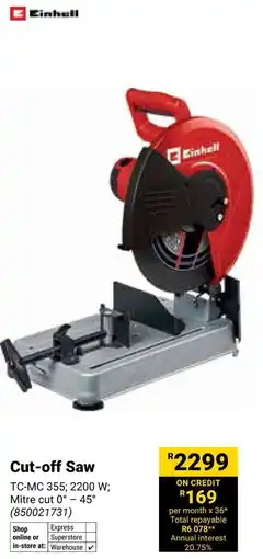 Builders Warehouse Einhell Cut-off Saw offer
