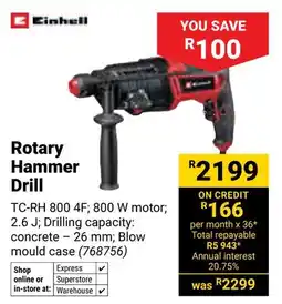 Builders Warehouse Einhell Rotary Hammer Drill offer