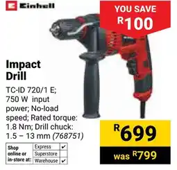 Builders Warehouse Einhell Impact Drill offer