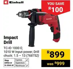 Builders Warehouse Einhell Impact Drill offer
