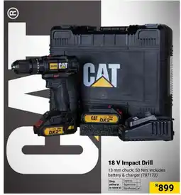 Builders Warehouse CAT 18 V Impact Drill offer