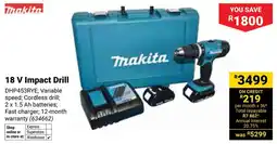 Builders Warehouse Makita 18 V Impact Drill offer