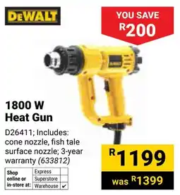 Builders Warehouse Dewalt 1800 W Heat Gun offer