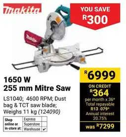 Builders Warehouse Makita 1650W Mitre Saw offer