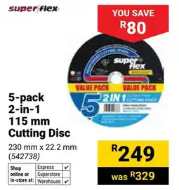 Builders Warehouse Super Flex 2-in-1 Cutting Disc offer