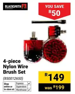 Builders Warehouse Blacksmith Nylon Wire Brush Set offer
