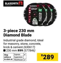 Builders Warehouse Blacksmith Diamond Blade offer