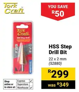 Builders Warehouse Tork Craft HSS Step Drill Bit offer