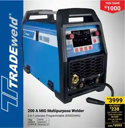 Builders Warehouse Tradeweld 200 A MIG Multipurpose Welder offer